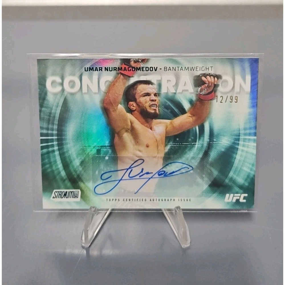 2026 Topps Stadium Club UFC Umar Nurmagomedov Concentration Auto /99 CNA-UN